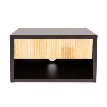 Elise 15.71" Classic Contemporary Floating Wall Mounted Nightstand with Soft-Close Tambour Drawer and Cable Hole - JONATHAN Y